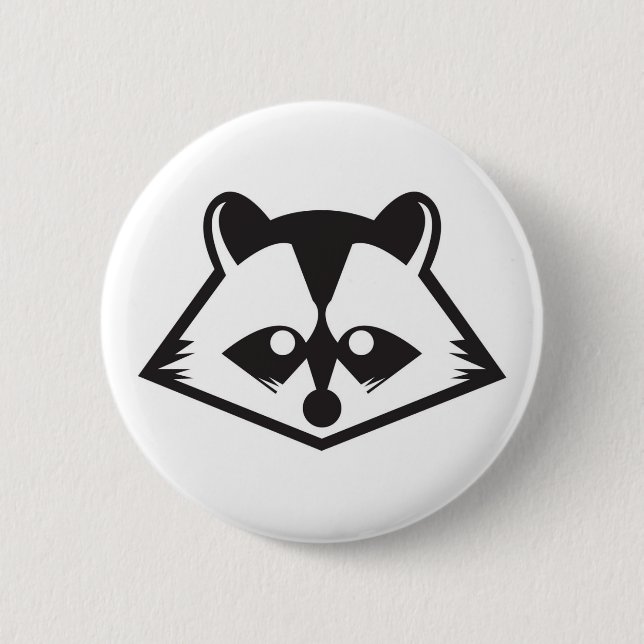 Cute Raccoon Button (Front)