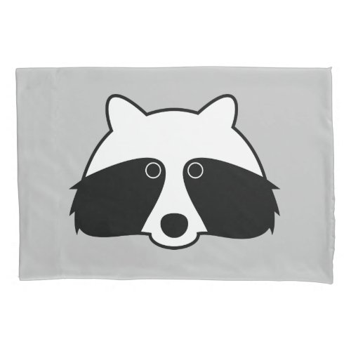 Cute raccoon cartoon pillowcase for bedroom