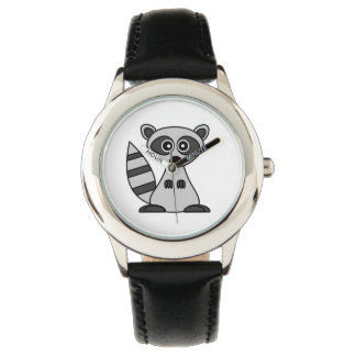 Cute Raccoon Cartoon Watch