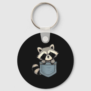 Cute Raccoon Cket Funny For Mens Womens Kids Racco Keychain