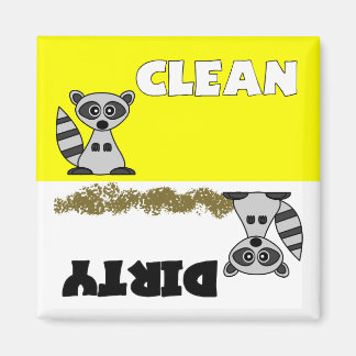 Cute Raccoon Clean / Dirty Dishwasher Magnet