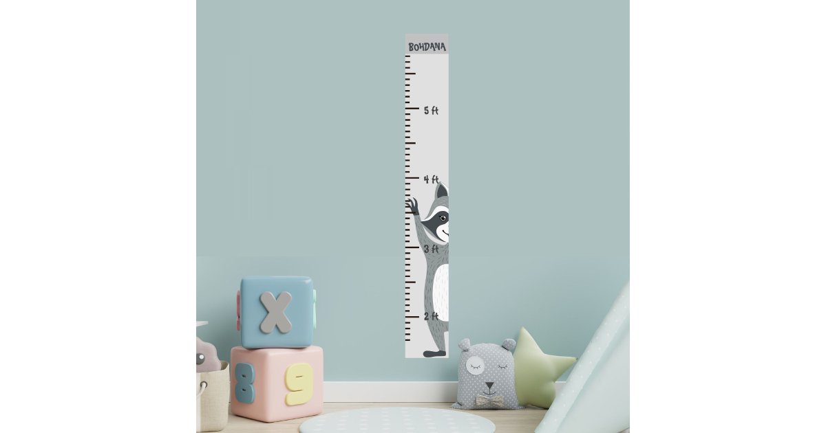 Cute Raccoon Coon Growth Chart Keep Zazzle