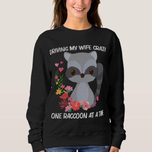 Cute Raccoon Design For Men Boys Raccoon Trash Pan Sweatshirt