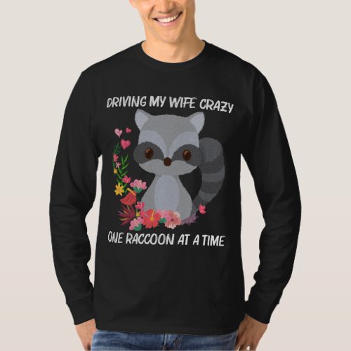 Cute Raccoon Design For Men Boys Raccoon Trash Pan T_Shirt