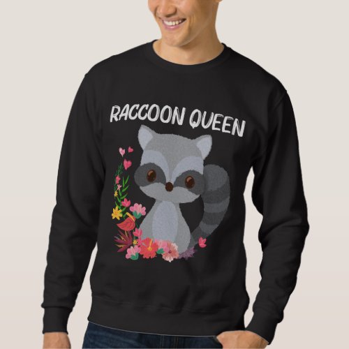 Cute Raccoon Design For Women Mom Raccoon Trash Pa Sweatshirt
