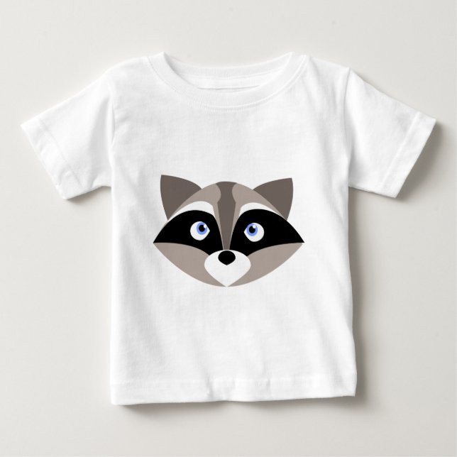 Cute Raccoon Face Baby T-Shirt (Front)