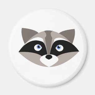 Cute Raccoon Face Magnet
