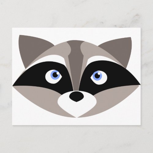 Cute Raccoon Face Postcard