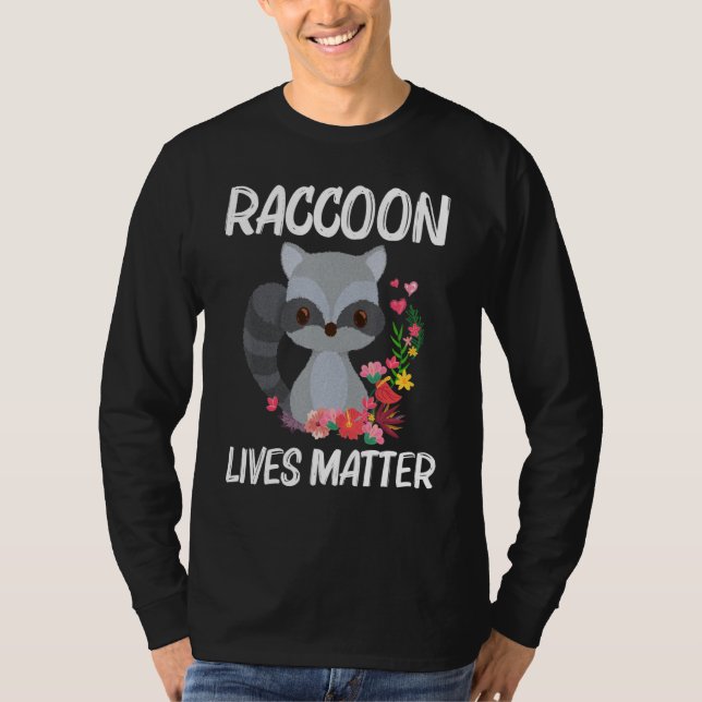 Cute Raccoon For Men Women Raccoon Trash Panda Ani T-Shirt (Front)