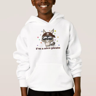 Cute Raccoon Funny Cartoon Kawaii Pirate T-Shirt Hoodie