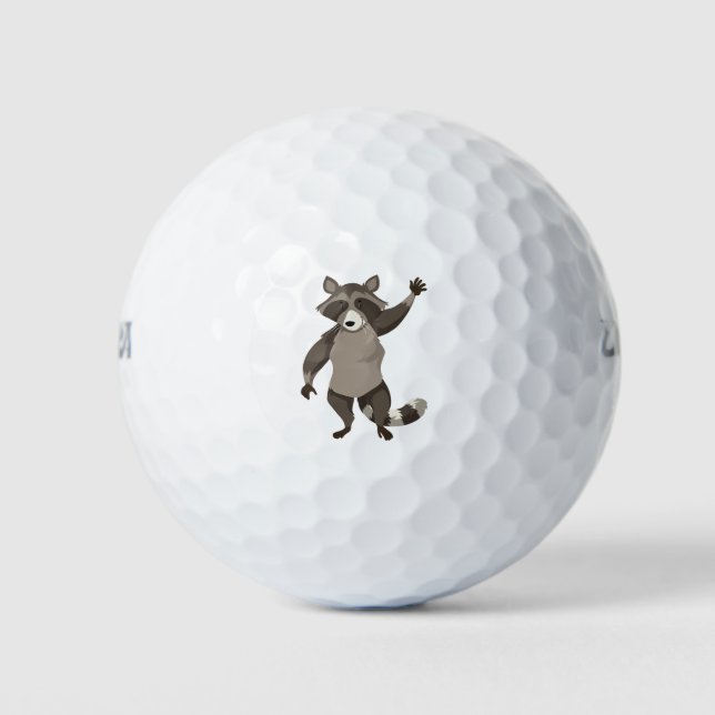 Cute raccoon golf balls (Front)
