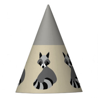 Cute Raccoon Graphics Party Hat
