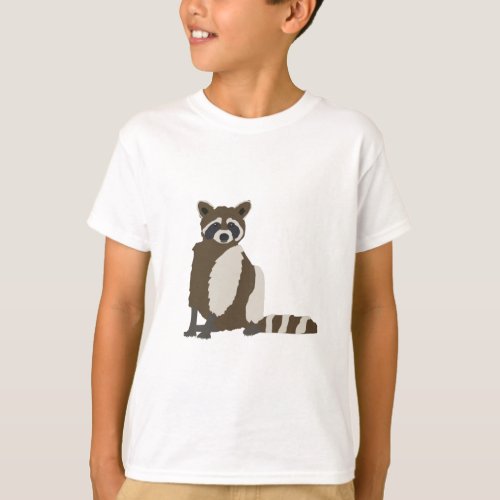 Cute Raccoon in Pine Forest Illustration T_Shirt