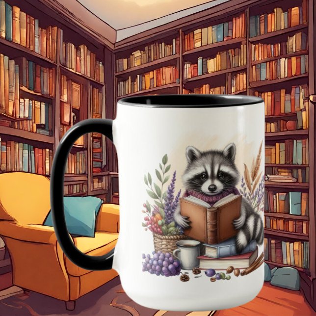 Cute raccoon lovers add monogram mug (Creator Uploaded)