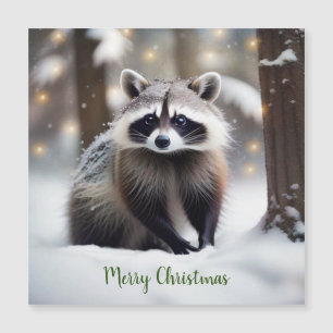 Cute Raccoon Magnetic Card