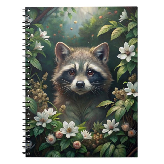 Cute Raccoon Notebook (Front)
