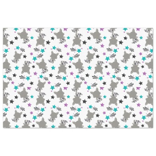 Cute Raccoon Pattern Tissue Paper