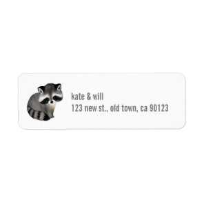 Cute Raccoon Return Address Labels