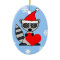 Cute Raccoon Santa Hat Christmas Ornament