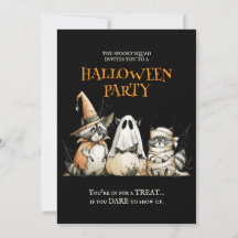 Cute Raccoon Spooky Squad Funny Halloween Party