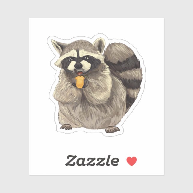 Cute raccoon sticker (Sheet)