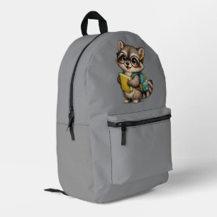Cute Raccoon Student Backpack   Back to School 