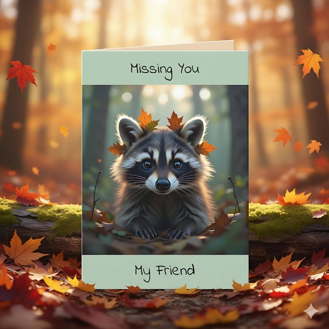 Cute Raccoon | Thinking About You Card (Creator Uploaded)