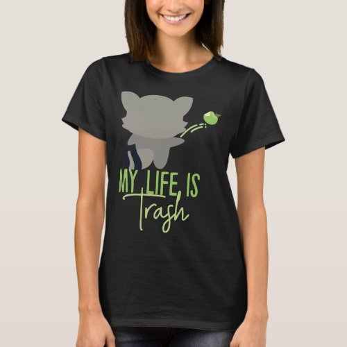 Cute Raccoon Trash Design T_Shirt