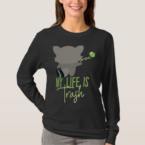 Cute Raccoon Trash Design T_Shirt