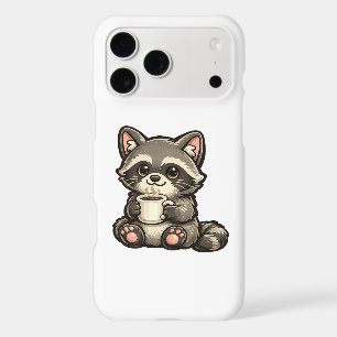 Cute Raccoon with Coffee – Cozy Kawaii Animal iPhone 17 Pro Max Case