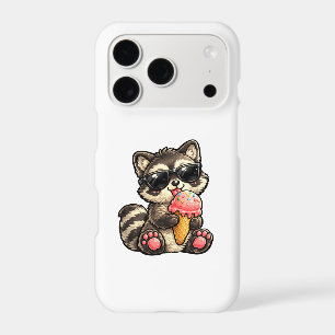 Cute Raccoon With Ice Cream And Sunglasses iPhone 17 Pro Case