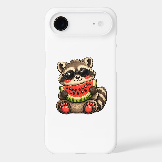 Cute Raccoon with Watermelon Case-Mate iPhone Case (Back)