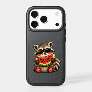 Cute Raccoon with Watermelon iPhone 17 Pro Case