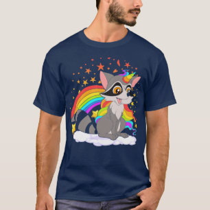Cute Raccoonicorn Fantasy Trash Panda Unicorn Magi T-Shirt