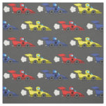 Cute Race Cars Vehicles Kids Boys Room Decor Fabric