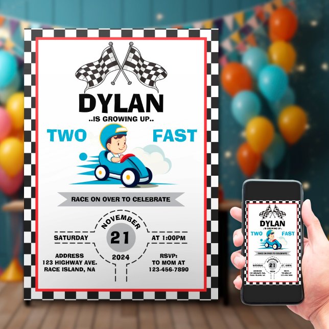 Cute Racer Two Fast Invite (Creator Uploaded)