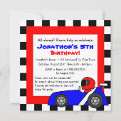 Cute Racing Themed Childrens Birthday Invitation | Zazzle