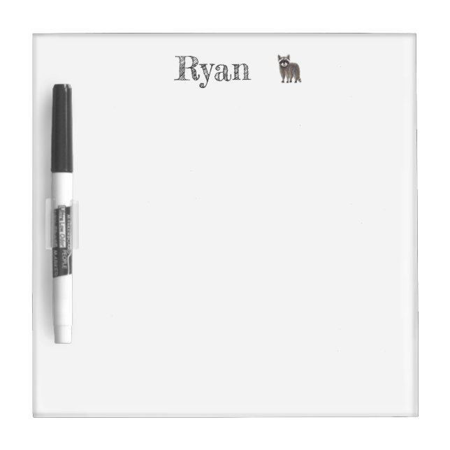 Cute Racoon  Dry Erase Board (Front)