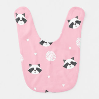 Cute Racoon Face Baby Bib