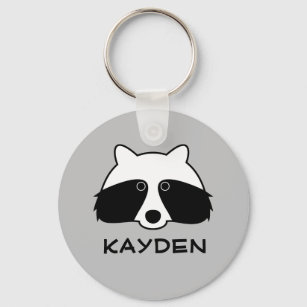 Cute racoon forest animal keychain for kids