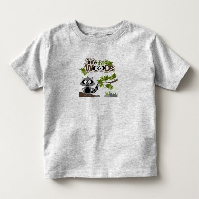 Cute Racoon In the Woods Toddler T-Shirt (Front)