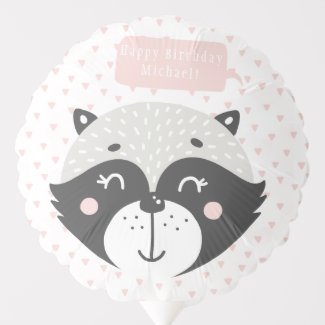 Cute Racoon Kids Birthday
