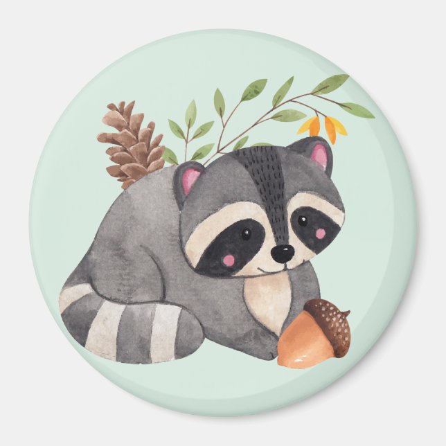Cute Racoon Magnet (Front)