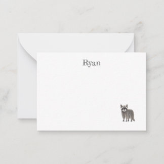 Cute Racoon Note Card