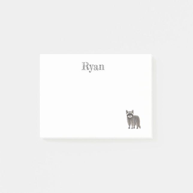 Cute Racoon notes  (Front)