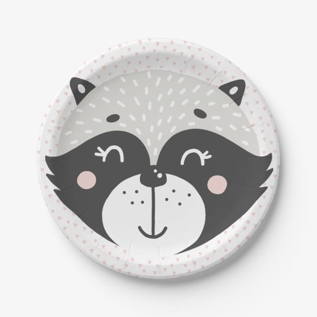 Cute Racoon | Paper Plates