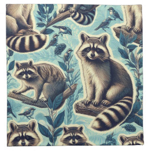 Cute Racoon Pattern Cloth Napkin