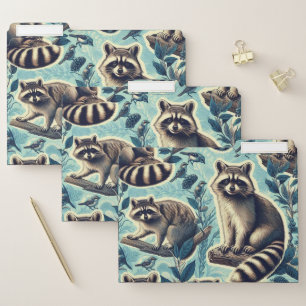 Cute Racoon Pattern File Folder