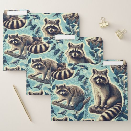 Cute Racoon Pattern File Folder