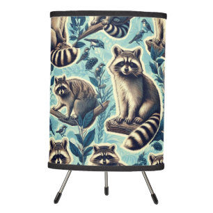 Cute Racoon Pattern Tripod Lamp